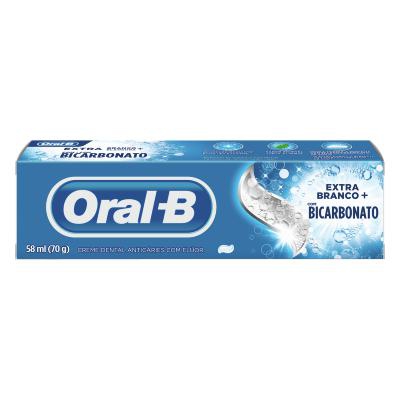 Creme Dental Oral-B Bicarbonato Extra Branco 70g